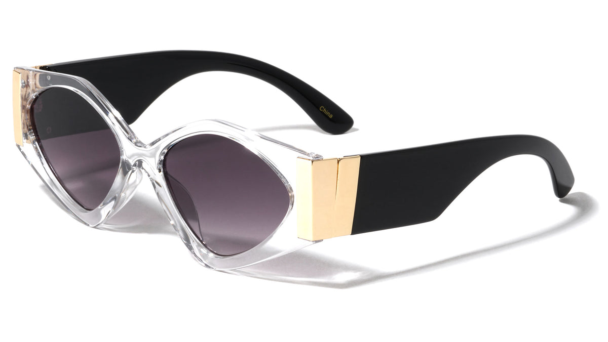 Thick Temple Retro Geometric Cat Eye Wholesale Sunglasses