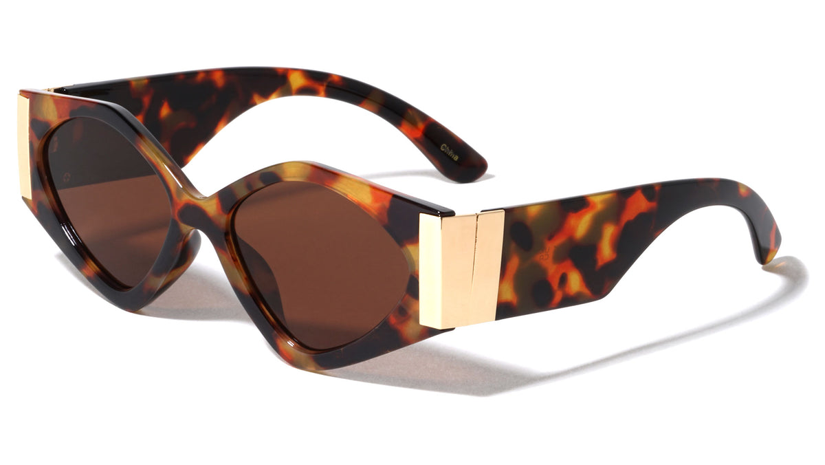 Thick Temple Retro Geometric Cat Eye Wholesale Sunglasses