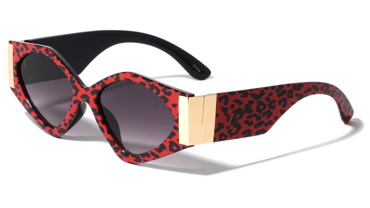 Thick Temple Retro Geometric Cat Eye Wholesale Sunglasses