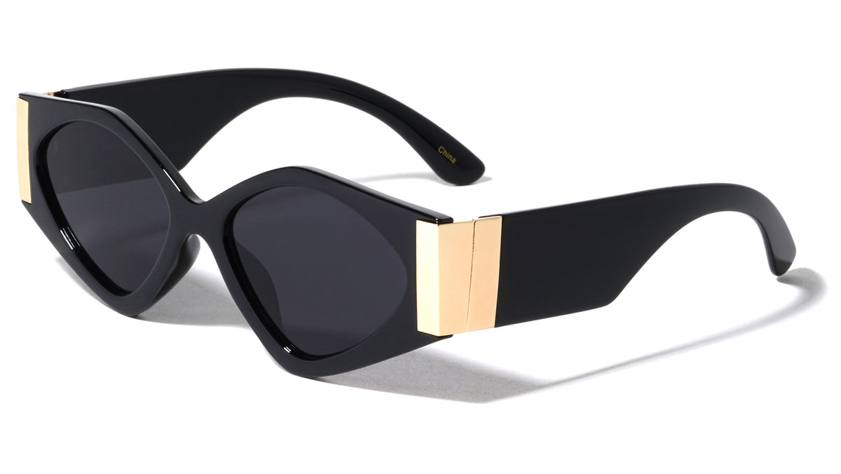 Thick Temple Retro Geometric Cat Eye Wholesale Sunglasses