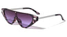 Inside Arrow Hinge One Piece Shield Lens Cat Eye Wholesale Sunglasses