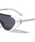 Inside Arrow Hinge One Piece Shield Lens Cat Eye Wholesale Sunglasses