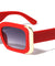 Side Gold Shields Wide Rectangle Wholesale Sunglasses