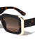 Side Gold Shields Wide Rectangle Wholesale Sunglasses