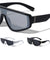 Flat Top One Piece Shield Lens Oval Wholesale Sunglasses
