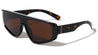Flat Top One Piece Shield Lens Oval Wholesale Sunglasses