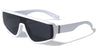 Flat Top One Piece Shield Lens Oval Wholesale Sunglasses