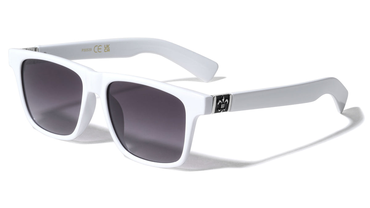 Fleur-de-lis Logo Hinge Classic Square Wholesale Sunglasses