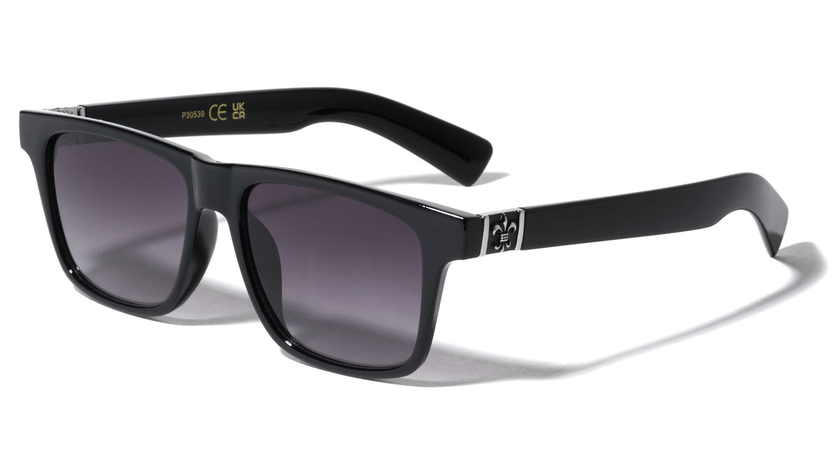 Fleur-de-lis Logo Hinge Classic Square Wholesale Sunglasses