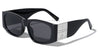 Greek Key Hinge Thick Temple Butterfly Wholesale Sunglasses