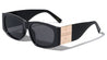 Greek Key Hinge Thick Temple Butterfly Wholesale Sunglasses