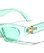 Rectangle Hinge Cutout Retro Cat Eye Wholesale Sunglasses
