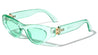 Rectangle Hinge Cutout Retro Cat Eye Wholesale Sunglasses