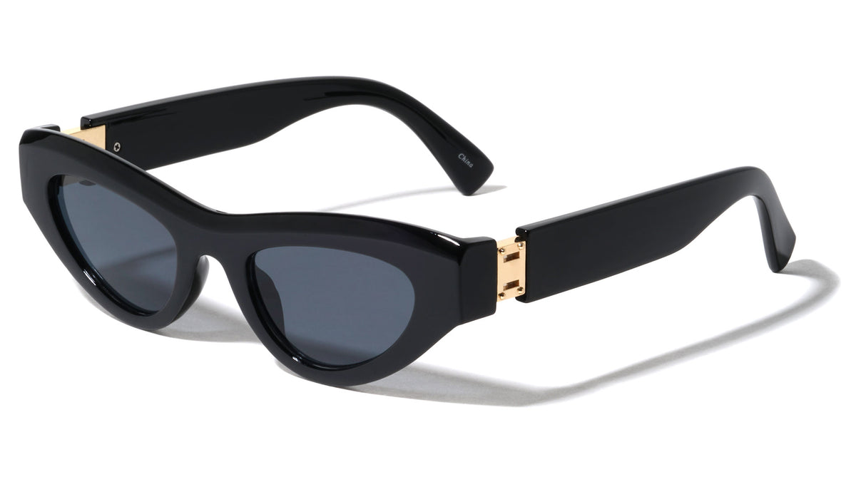 Rectangle Hinge Cutout Retro Cat Eye Wholesale Sunglasses