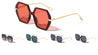 Temple Tip Loop Geometric Hexagon Wholesale Sunglasses