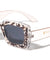 Dot Studded Frontal Demi Accent Rectangle Wholesale Sunglasses