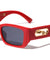 Clear Jaguar Temple Cutout Fashion Rectangle Wholesale Eyewear