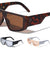 Wide One Piece Shield Lens Rectangle Fashion Wholesale Sunglasses