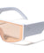Wide One Piece Shield Lens Rectangle Fashion Wholesale Sunglasses