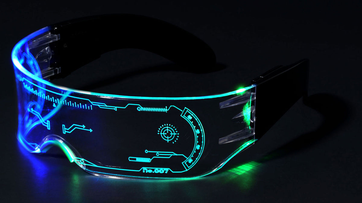 Futuristic Led Shield Party Wholesale Sunglasses