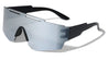 Color Mirror Lens Shield Curved Edge Wholesale Sunglasses
