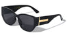Greek Key Temple Accent Fashion Cat Eye Wholesale Sunglasses