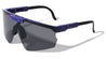 Color Mirror Ink Splatter Adjustable Flip Up Rimless Shield Sports Wholesale Sunglasses