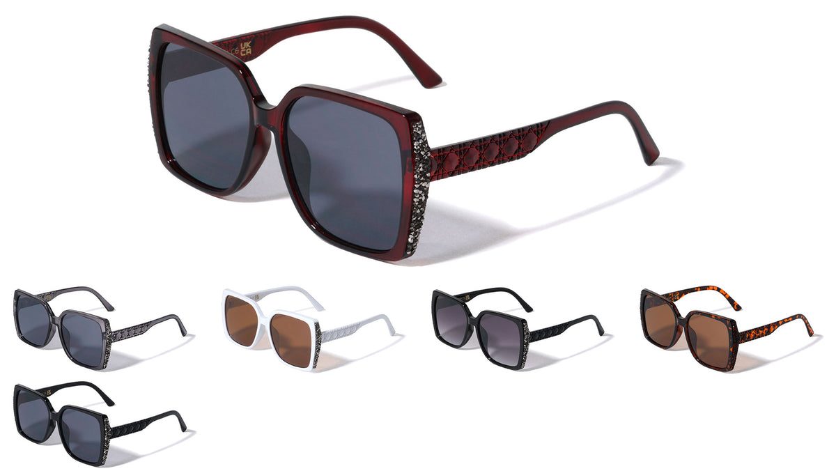 Side Frame Rhinestone Fashion Butterfly Wholesale Sunglasses