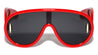 Futuristic One Piece Shield Temple Lens Oval Wholesale Sunglasses
