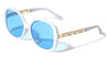 Chain Temple Color Line Fashion Butterfly Wholesale Sunglasses