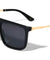 Light Weight Flat Top Solid Bridge Square Wholesale Sunglasses