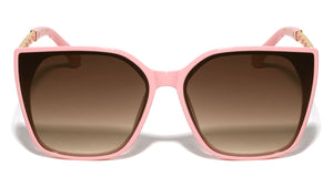 Chain Temple Color Line Fashion Cat Eye Wholesale Sunglasses