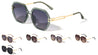 Crystal Color Rectangle Temple Cutout Fashion Geometric Wholesale Sunglasses