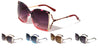 Crystal Color Temple Bars Fashion Butterfly Wholesale Sunglasses