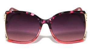 Crystal Color Temple Bars Fashion Butterfly Wholesale Sunglasses