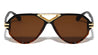 Triangle Bridge Geometric Modern Aviators Wholesale Sunglasses