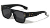 Flat Top Hexagon Rivets Studded Fashion Square Wholesale Sunglasses