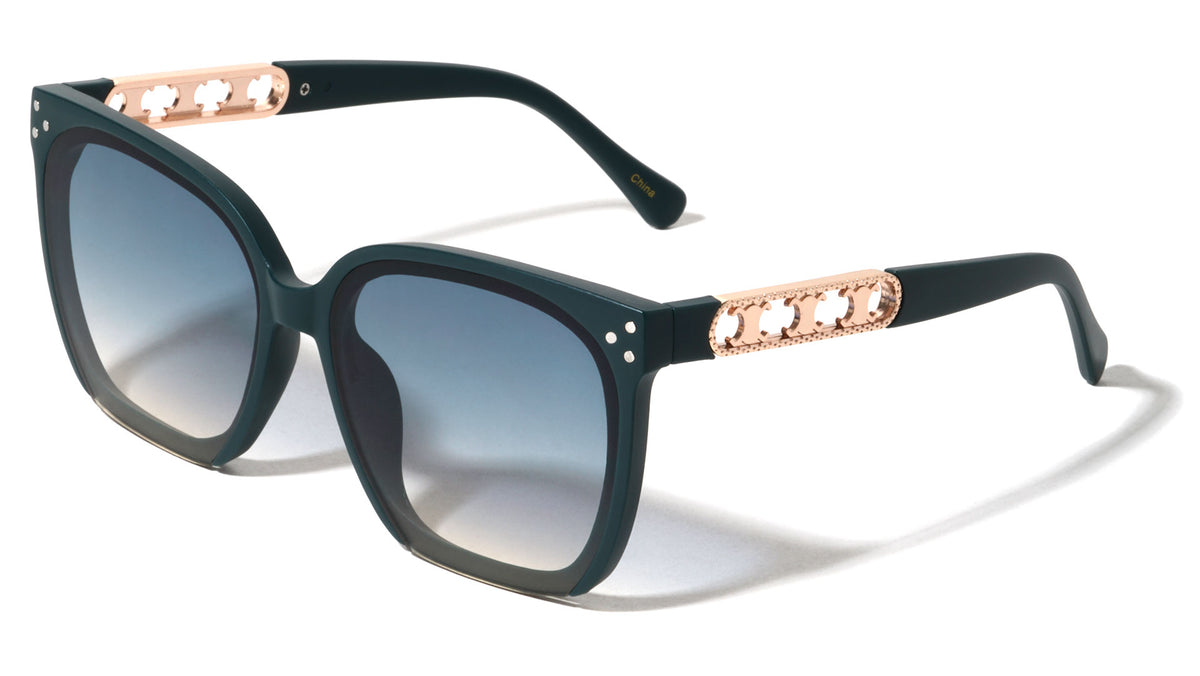 Cross Pattern Temple Cutout Fashion Cat Eye Wholesale Sunglasses