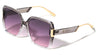 Gold Hinge Tip Accent Fashion Squared Butterfly Wholesale Sunglasses