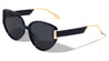 Gold Hinge Tip Accent Retro Fashion Cat Eye Wholesale Sunglasses