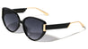 Gold Hinge Tip Accent Retro Fashion Cat Eye Wholesale Sunglasses