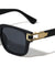 Art Deco Hinge Accent Fashion Square Wholesale Sunglasses