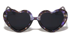 Heart Shape Cylinder Temple Fashion Wholesale Sunglasses