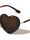 Heart Shape Cylinder Temple Fashion Wholesale Sunglasses