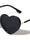 Heart Shape Cylinder Temple Fashion Wholesale Sunglasses