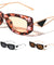 Triangular Temple Cutout Accent Fashion Wide Butterfly Wholesale Sunglasses