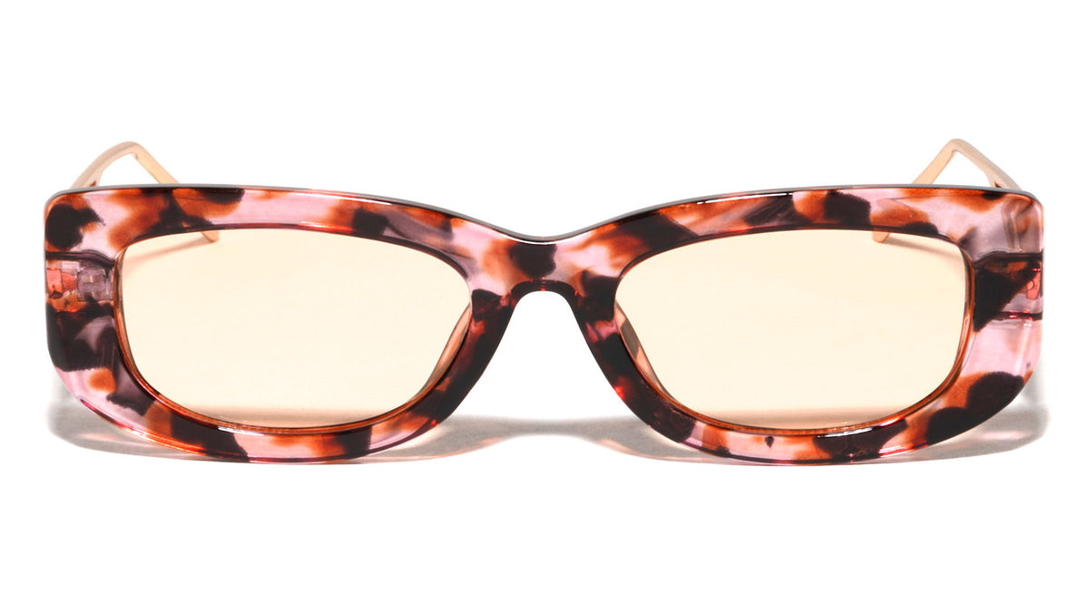 Triangular Temple Cutout Accent Fashion Wide Butterfly Wholesale Sunglasses