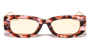 Triangular Temple Cutout Accent Fashion Wide Butterfly Wholesale Sunglasses