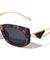 Triangular Temple Cutout Accent Fashion Wide Butterfly Wholesale Sunglasses