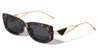Triangular Temple Cutout Accent Fashion Wide Butterfly Wholesale Sunglasses